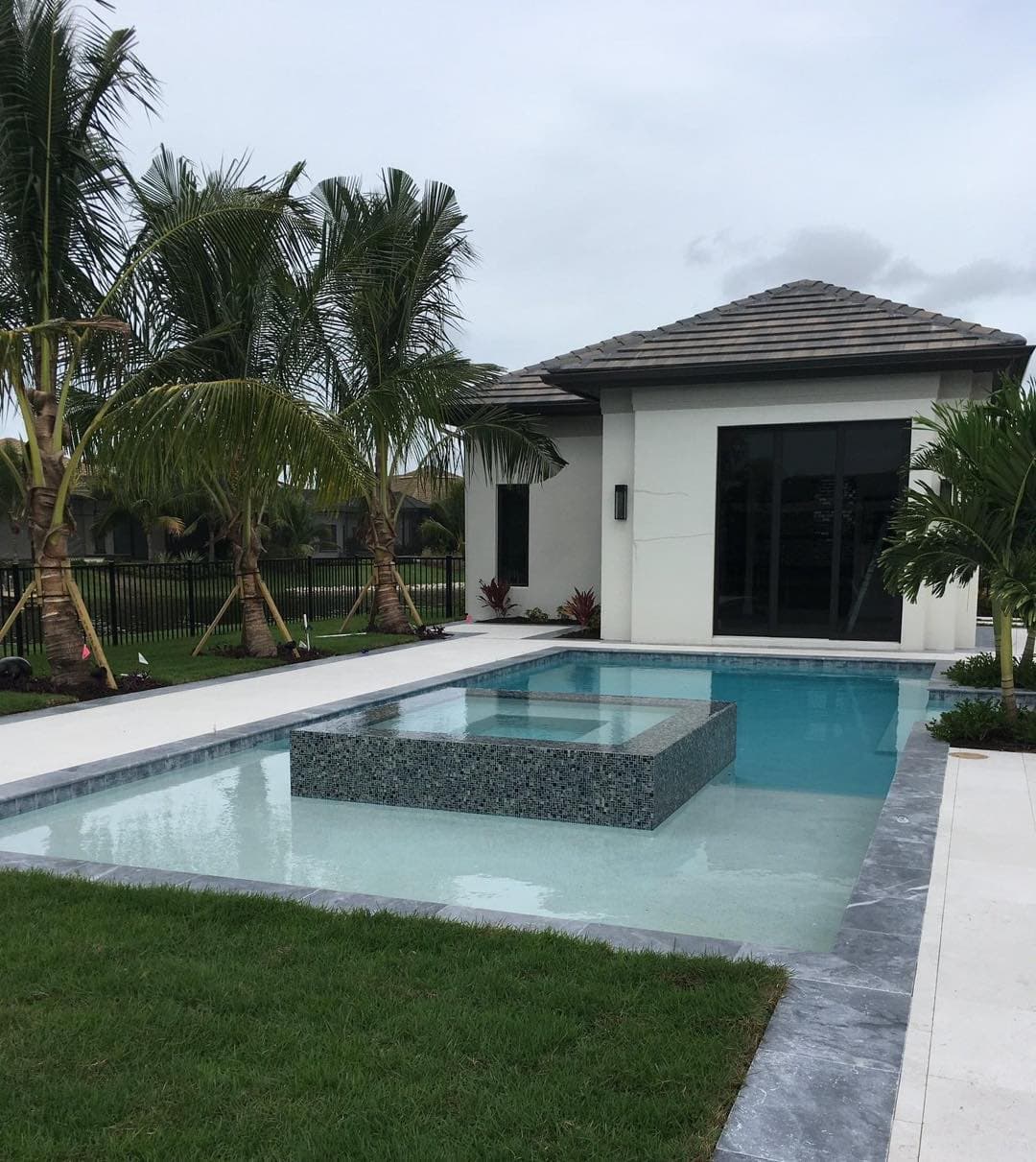 Modern Pool with Raised Spa - Estero